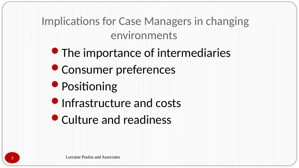 Presented by Lorraine Poulos Professionalising - slide 3 of 24
