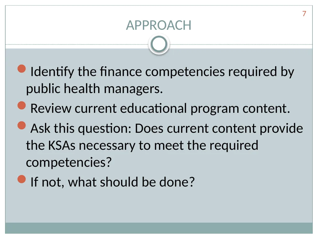 Are we getting the job done? TEACHING FINANCIAL - slide 7 of 20