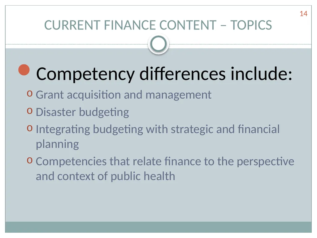 Are we getting the job done? TEACHING FINANCIAL - slide 14 of 20