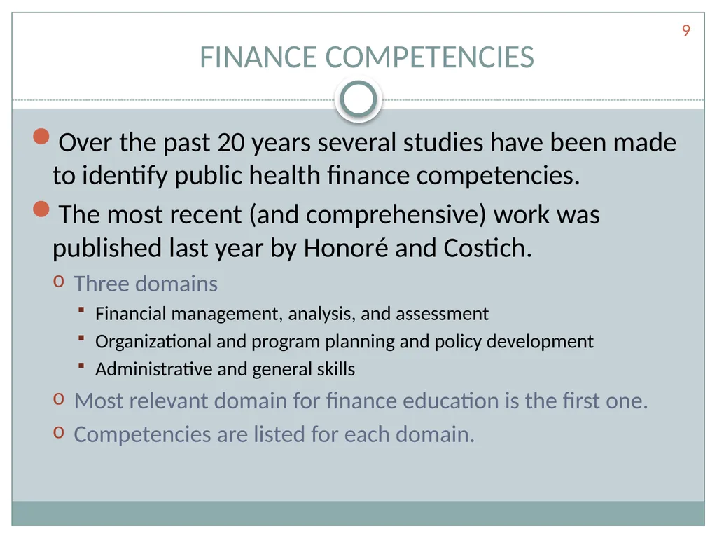 Are we getting the job done? TEACHING FINANCIAL - slide 9 of 20