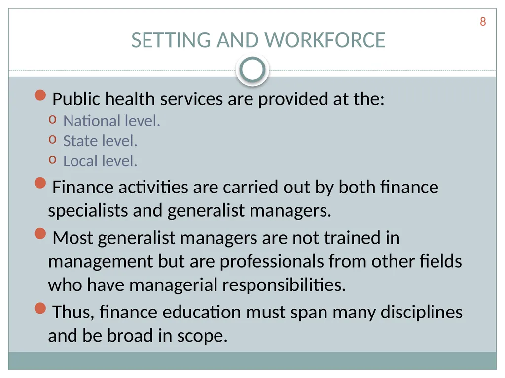 Are we getting the job done? TEACHING FINANCIAL - slide 8 of 20