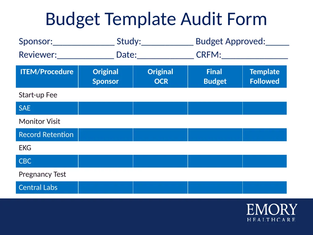 Consistency in OCR Budgeting Based on Historical - slide 15 of 20