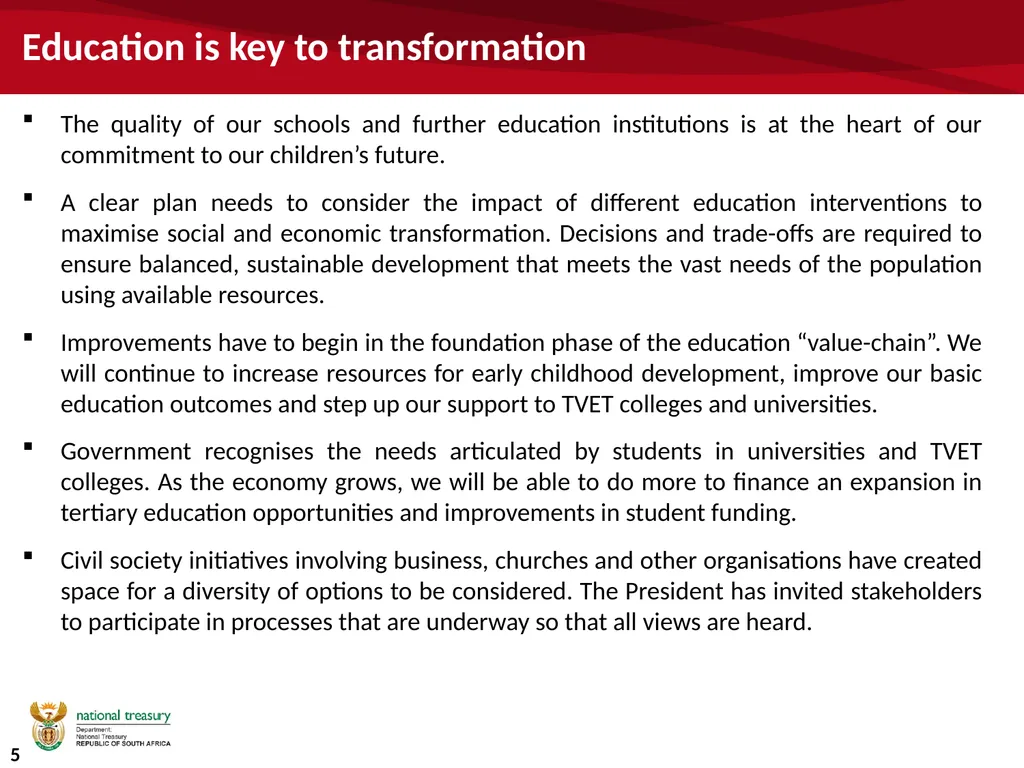 University funding and the budget Commission of - slide 5 of 24