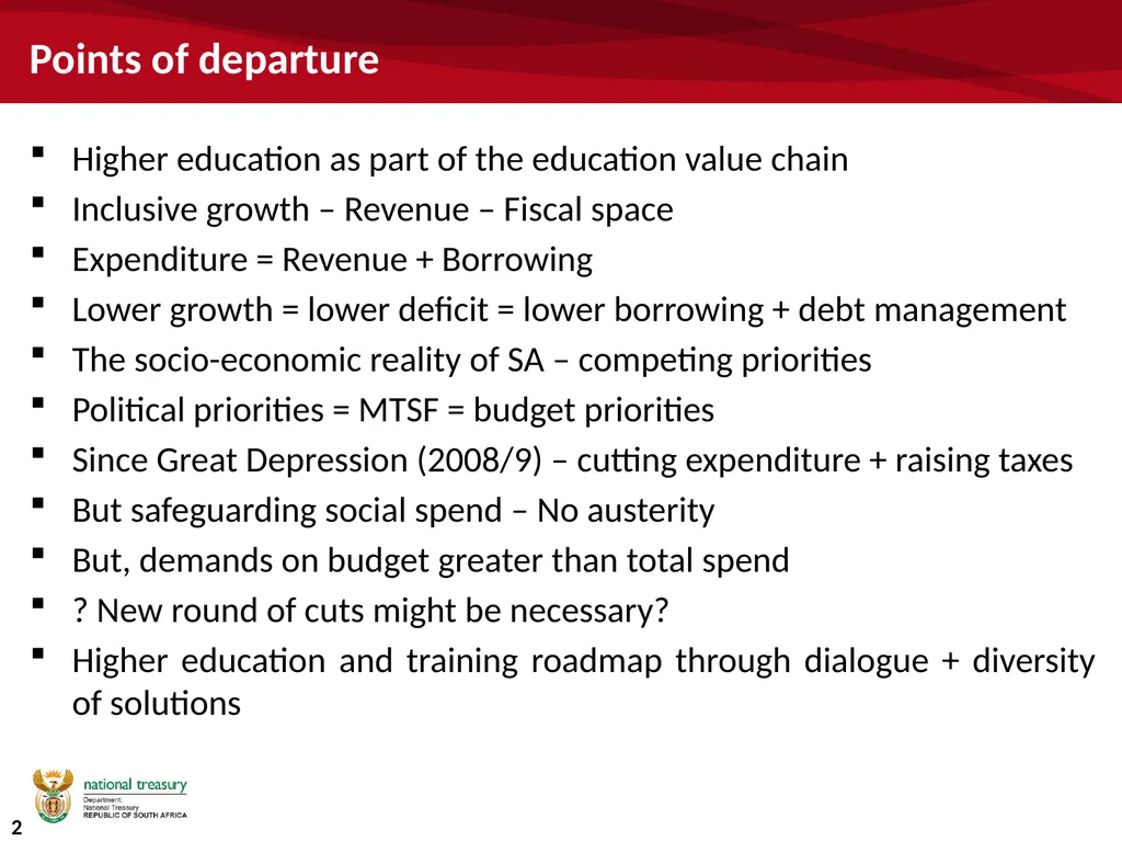 University funding and the budget Commission of - slide 2 of 24