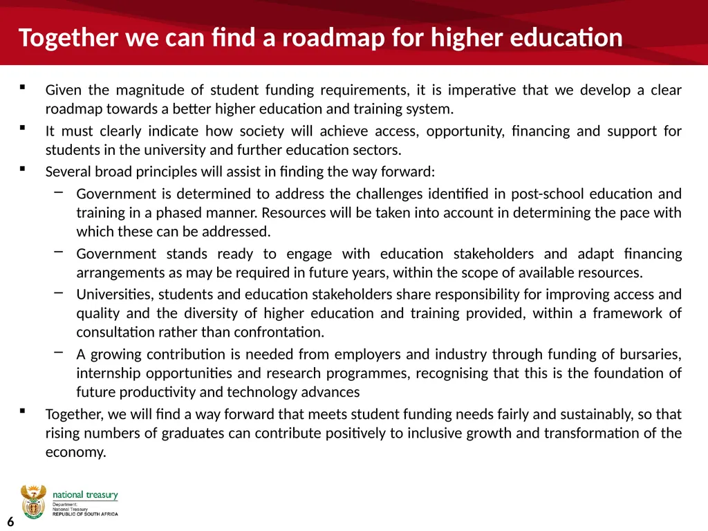 University funding and the budget Commission of - slide 6 of 24
