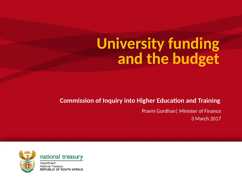 University funding and the budget Commission of