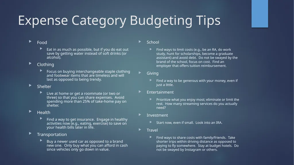 Personal Budgeting Have you ever said to yourself… - slide 12 of 14