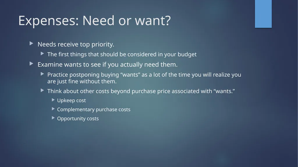 Personal Budgeting Have you ever said to yourself… - slide 5 of 14