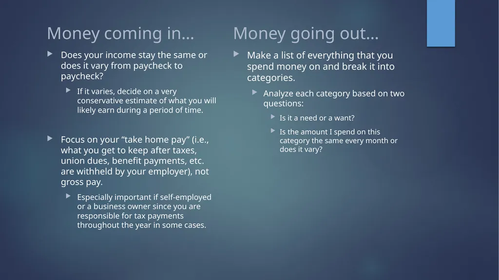 Personal Budgeting Have you ever said to yourself… - slide 4 of 14