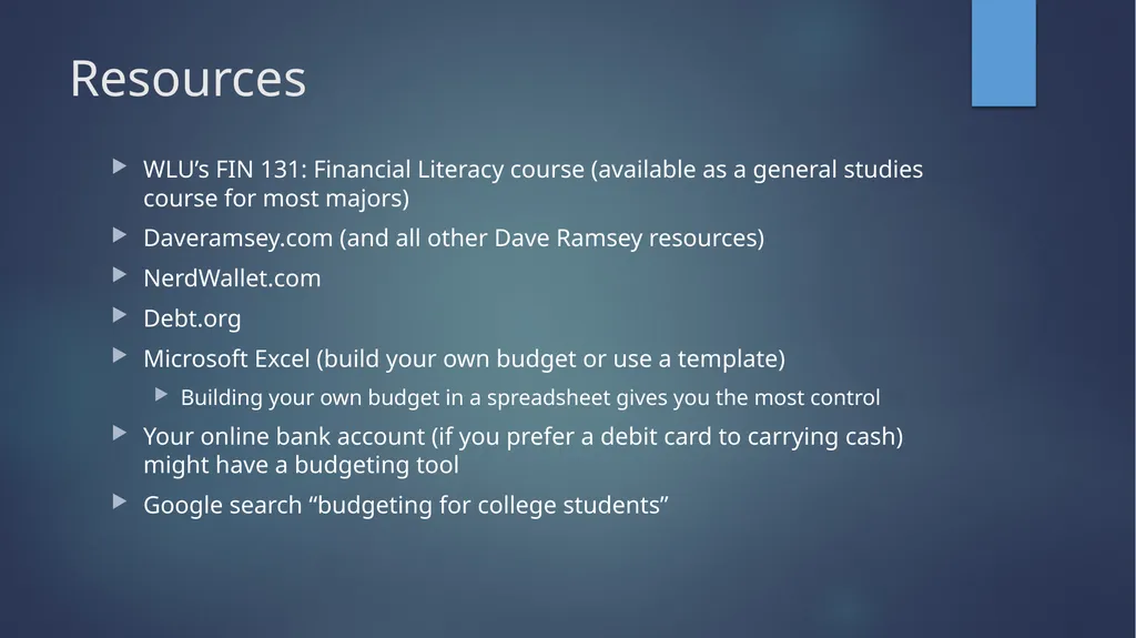 Personal Budgeting Have you ever said to yourself… - slide 14 of 14
