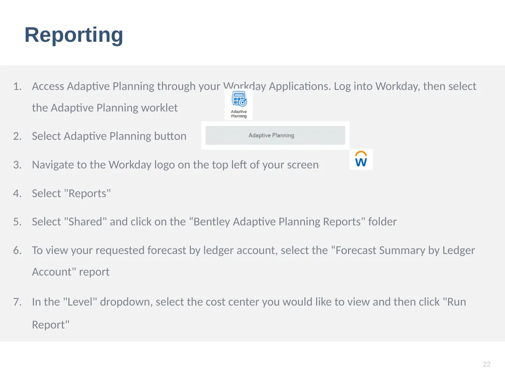 Workday Adaptive Training (Budgeting and - slide 22 of 26