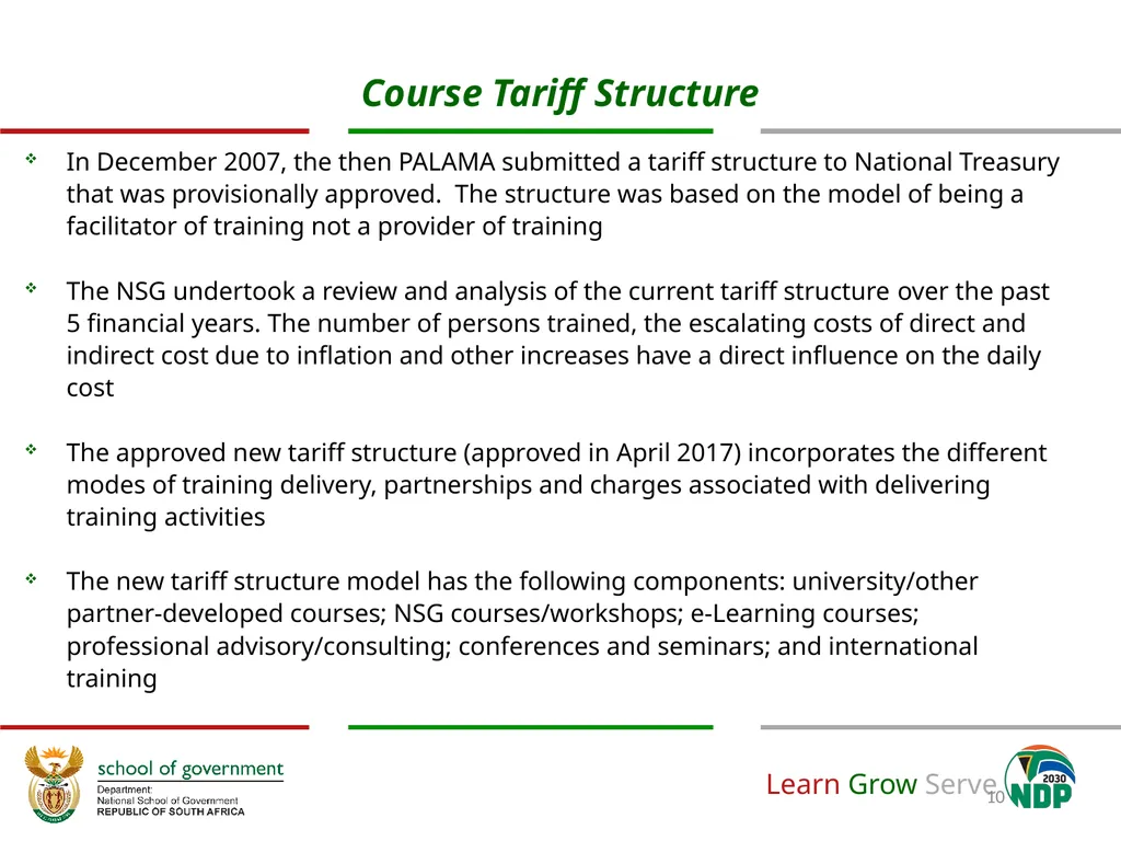 Revision of the National School of Government - slide 10 of 20