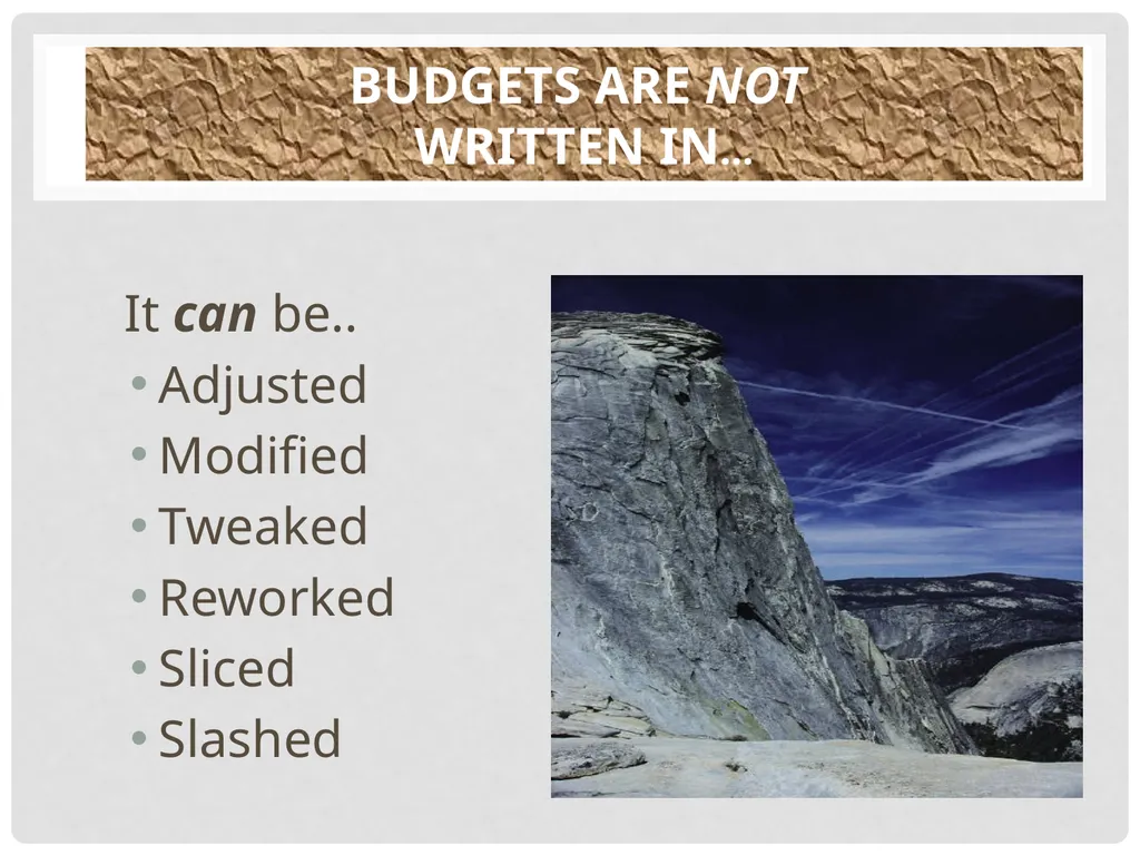 When your Budget wont Making the Hard Financial - slide 19 of 26