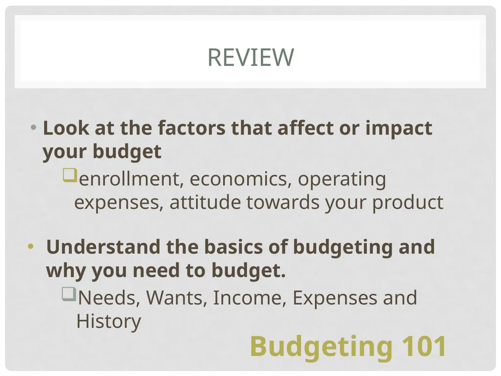 When your Budget wont Making the Hard Financial - slide 23 of 26