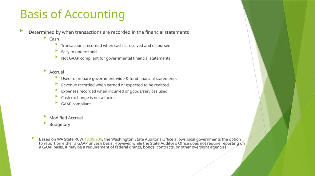 Governmental Accounting Finance Budget “101” - slide 6 of 18