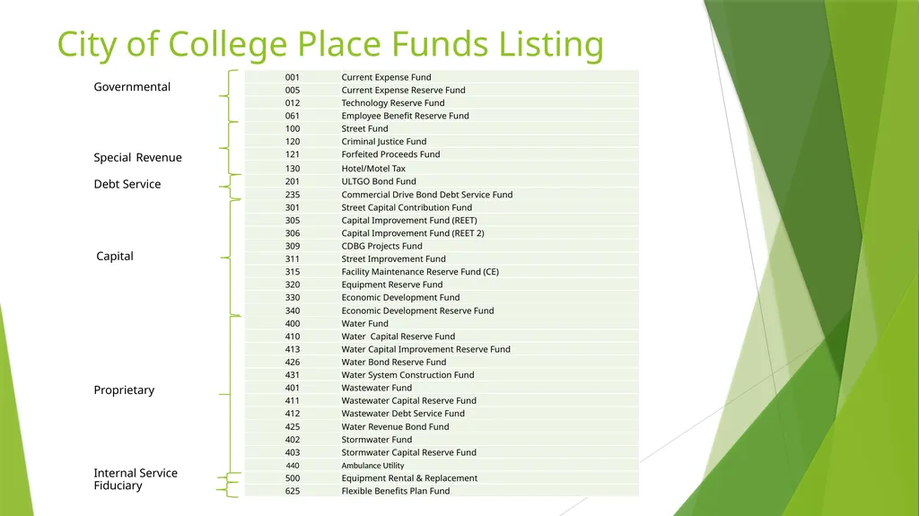 Governmental Accounting Finance Budget “101” - slide 11 of 18