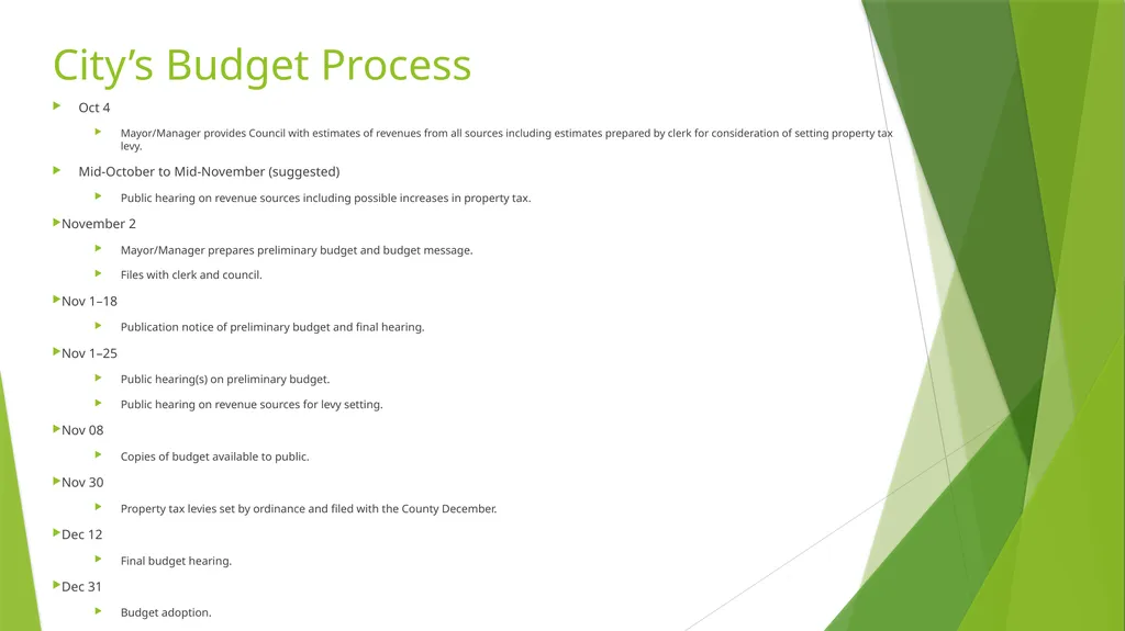 Governmental Accounting Finance Budget “101” - slide 16 of 18