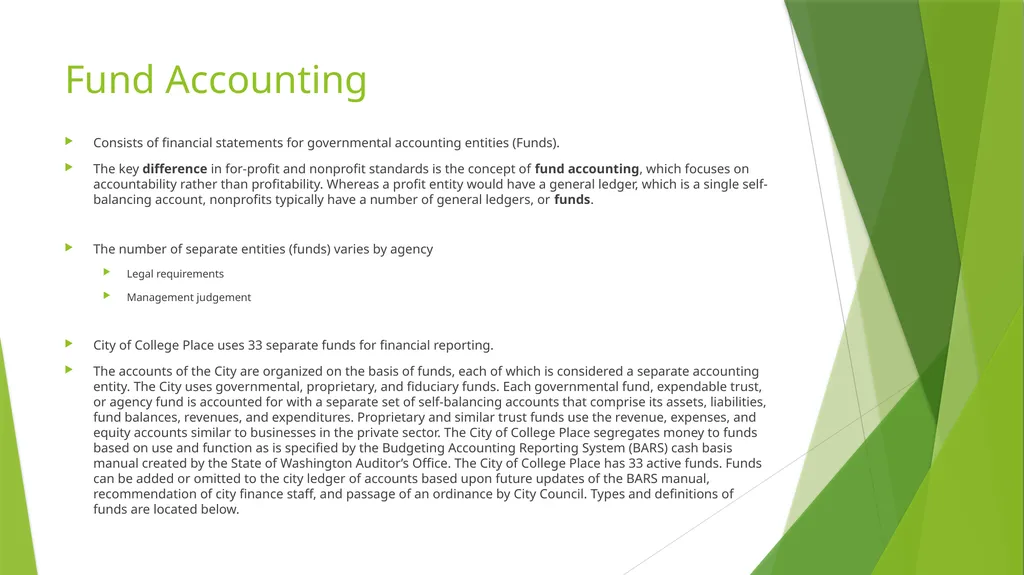Governmental Accounting Finance Budget “101” - slide 9 of 18