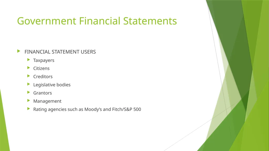 Governmental Accounting Finance Budget “101” - slide 4 of 18