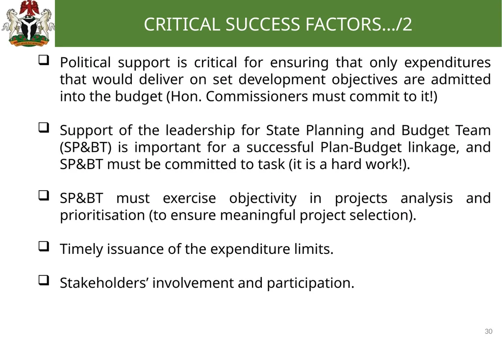 0 EFFECTIVE BUDGETING: TRANSLATING YOUR - slide 30 of 31