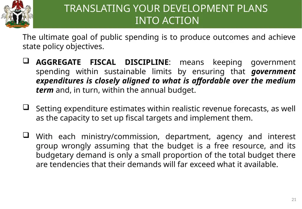 0 EFFECTIVE BUDGETING: TRANSLATING YOUR - slide 21 of 31