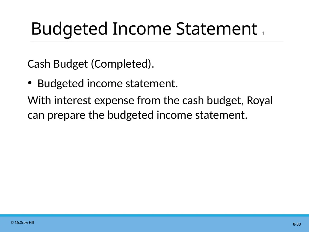 Master Budgeting Chapter 8 Managerial Accounting - slide 83 of 90