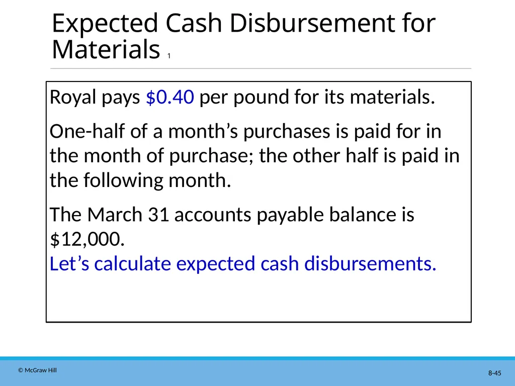 Master Budgeting Chapter 8 Managerial Accounting - slide 45 of 90