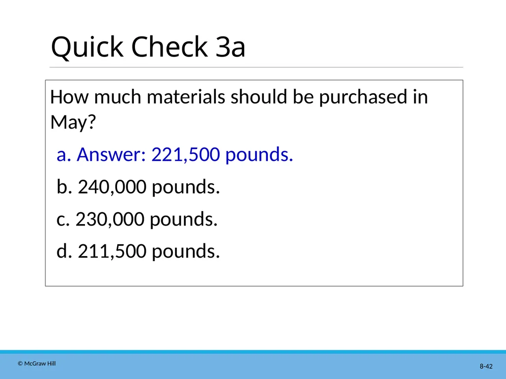Master Budgeting Chapter 8 Managerial Accounting - slide 42 of 90