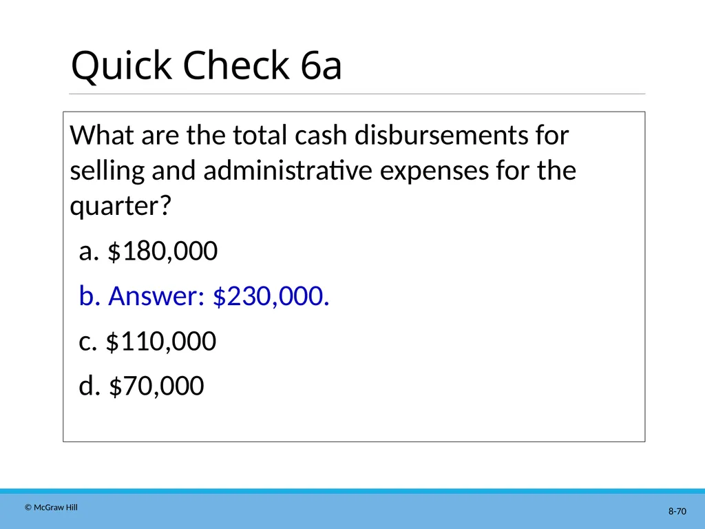 Master Budgeting Chapter 8 Managerial Accounting - slide 70 of 90