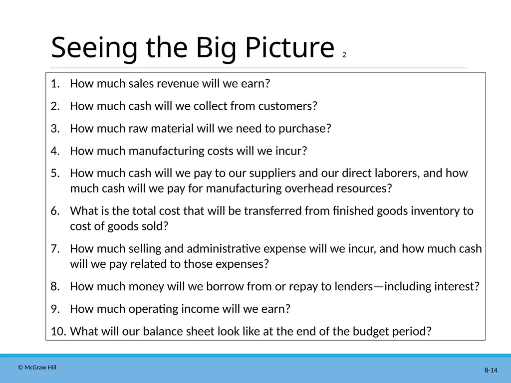 Master Budgeting Chapter 8 Managerial Accounting - slide 14 of 90