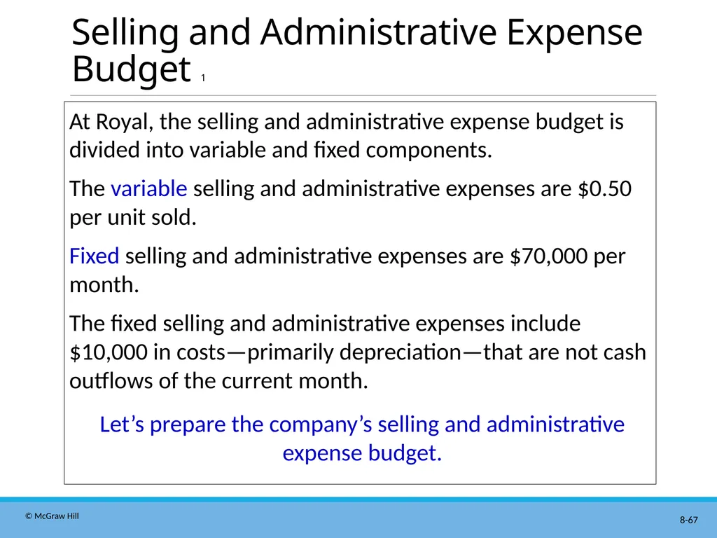 Master Budgeting Chapter 8 Managerial Accounting - slide 67 of 90