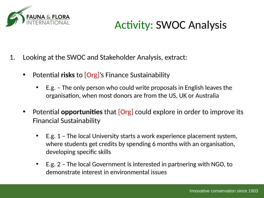 Financial Sustainability Workshop 2013 Day 1 Based - slide 17 of 41