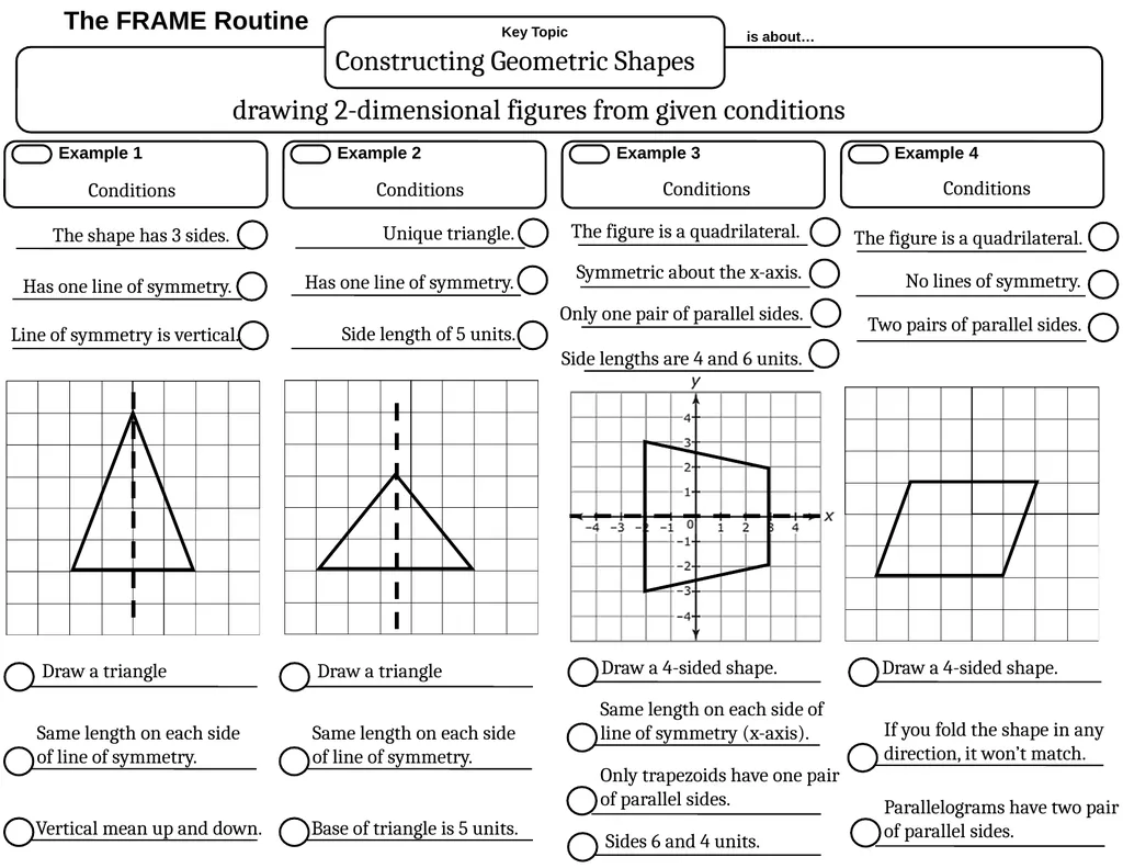 Constructing Geometric Shapes drawing - slide 1 of 3
