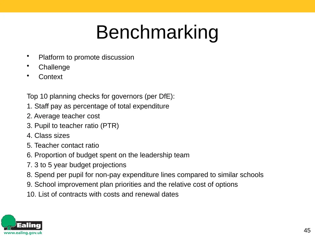 Strategic Budget Planning 1 March 2017 Schools - slide 45 of 52