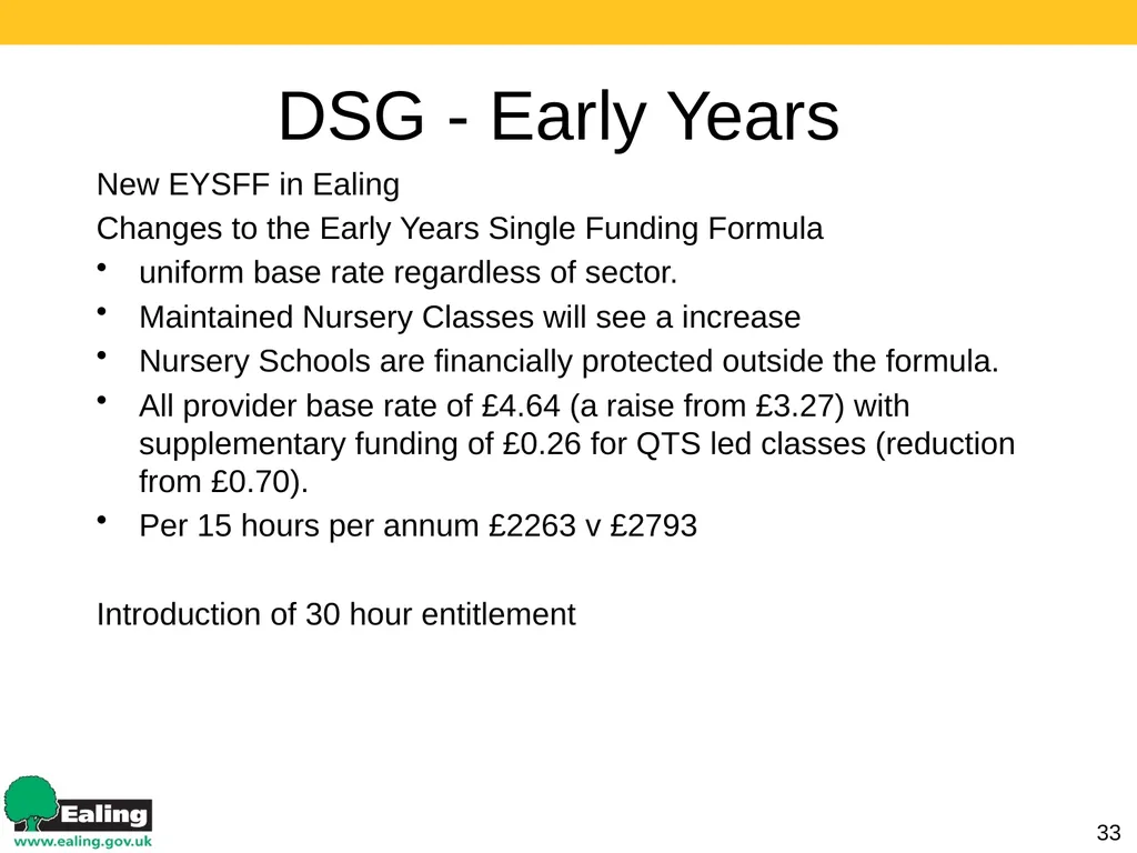 Strategic Budget Planning 1 March 2017 Schools - slide 33 of 52