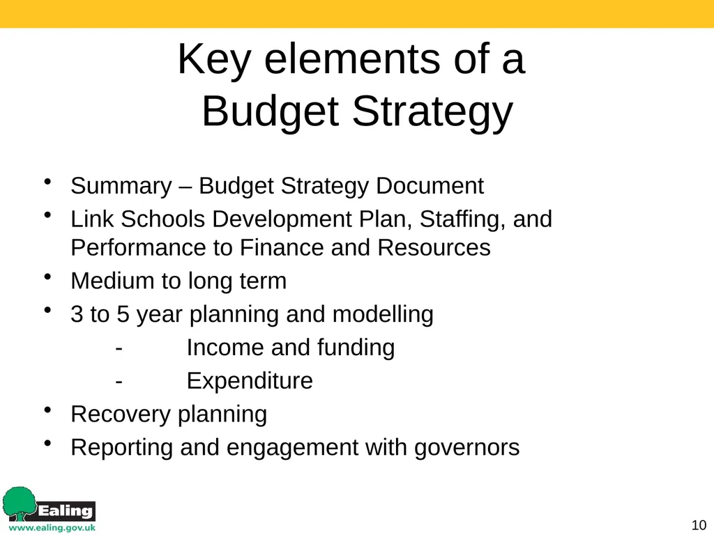 Strategic Budget Planning 1 March 2017 Schools - slide 11 of 52