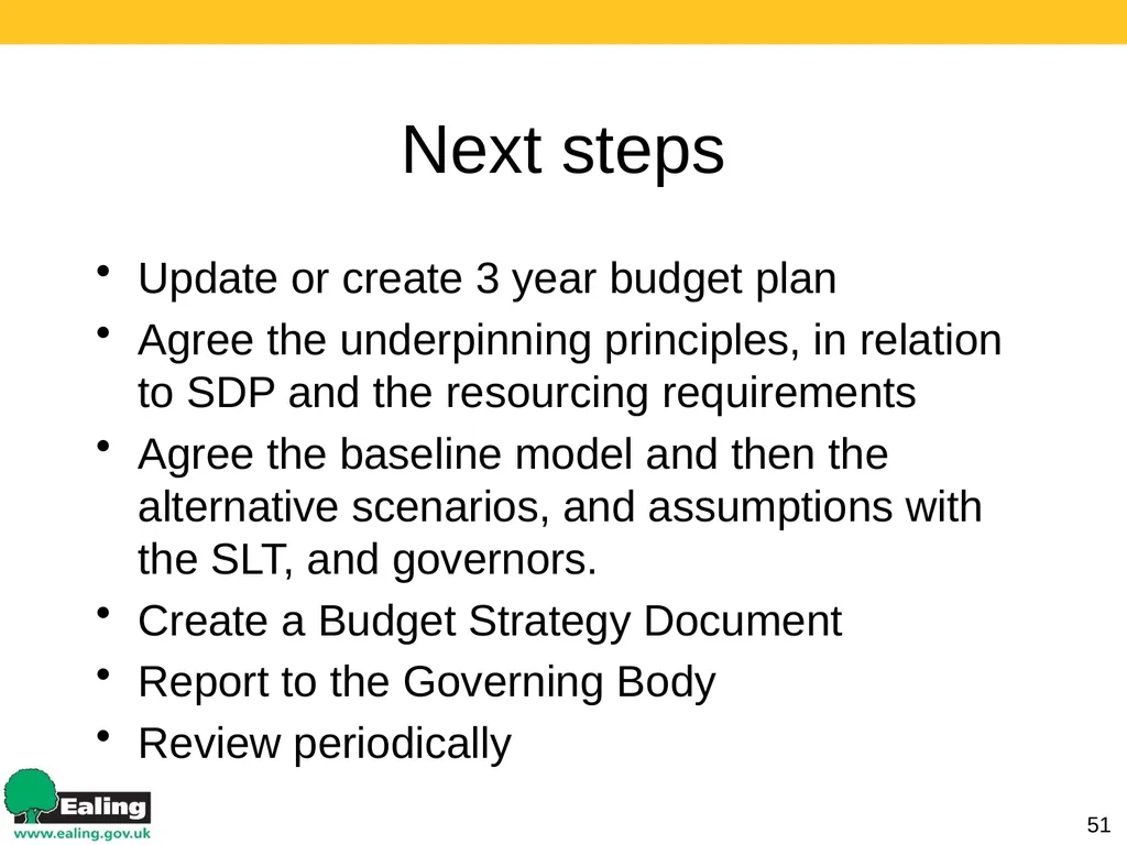 Strategic Budget Planning 1 March 2017 Schools - slide 51 of 52