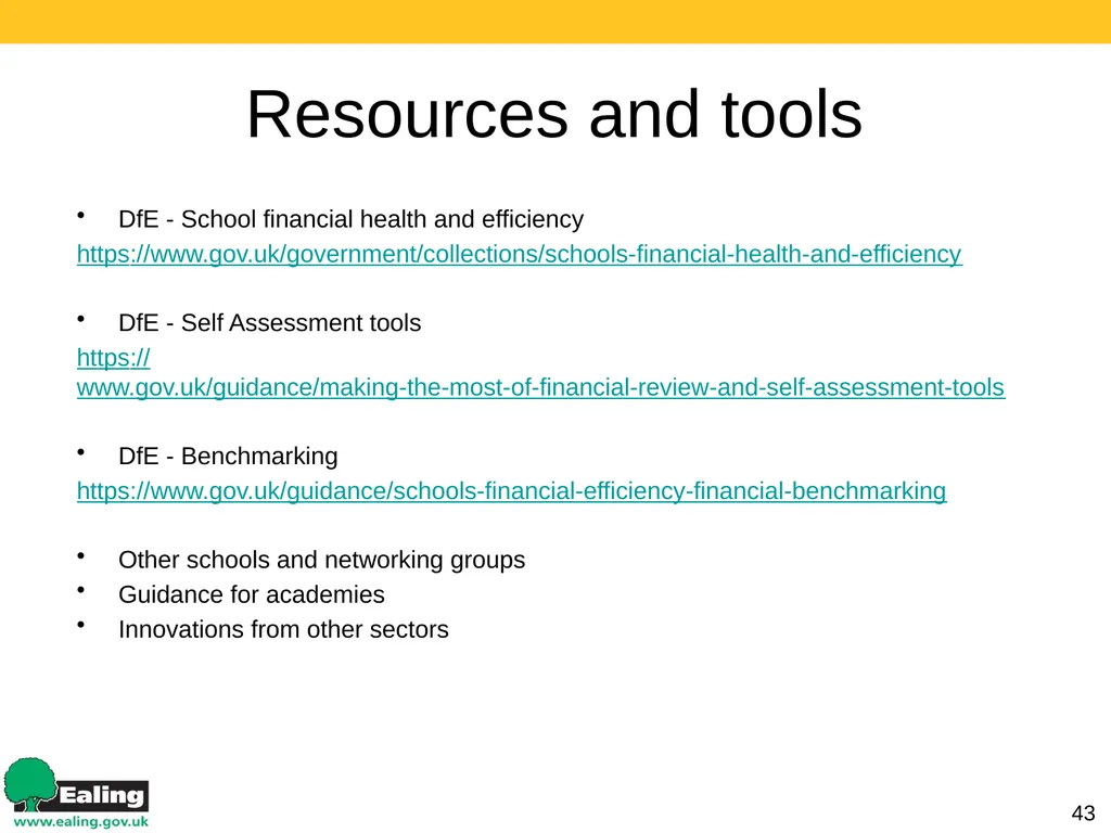 Strategic Budget Planning 1 March 2017 Schools - slide 43 of 52