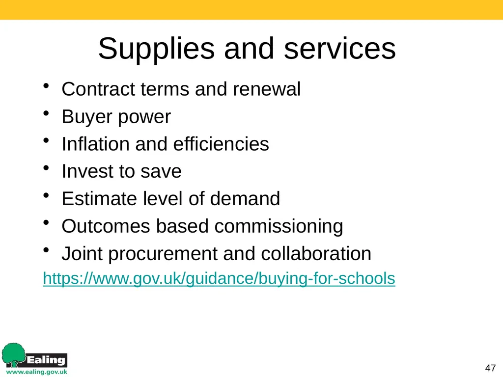 Strategic Budget Planning 1 March 2017 Schools - slide 47 of 52