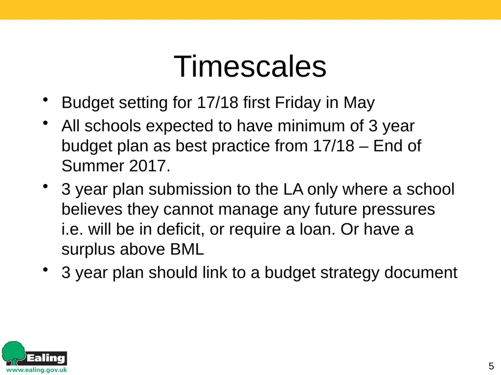 Strategic Budget Planning 1 March 2017 Schools - slide 5 of 52