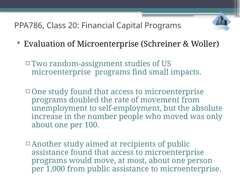 PPA786: Urban Policy Class 20: Financial Capital - slide 24 of 36