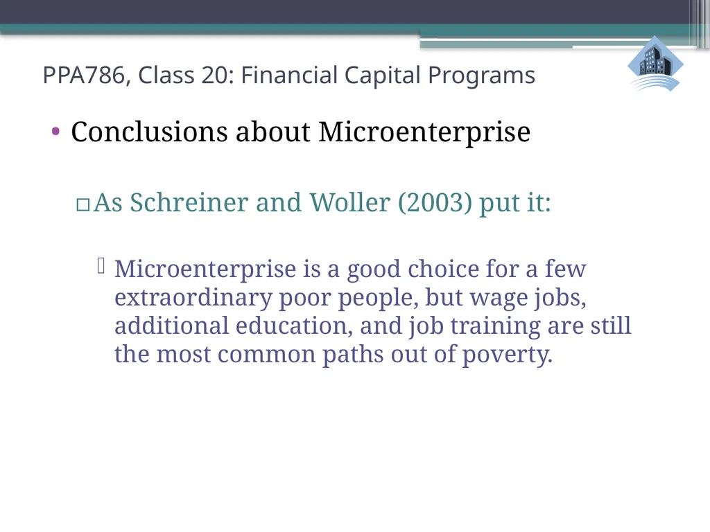 PPA786: Urban Policy Class 20: Financial Capital - slide 26 of 36