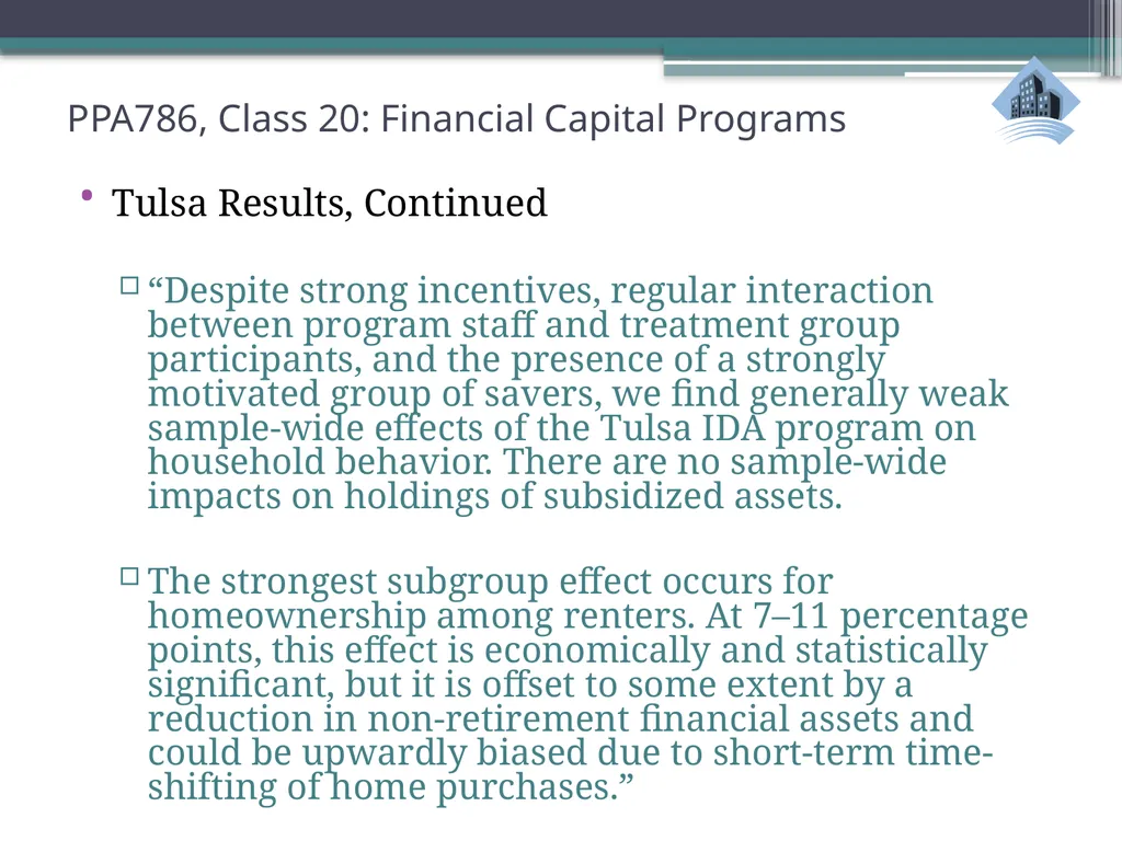 PPA786: Urban Policy Class 20: Financial Capital - slide 33 of 36