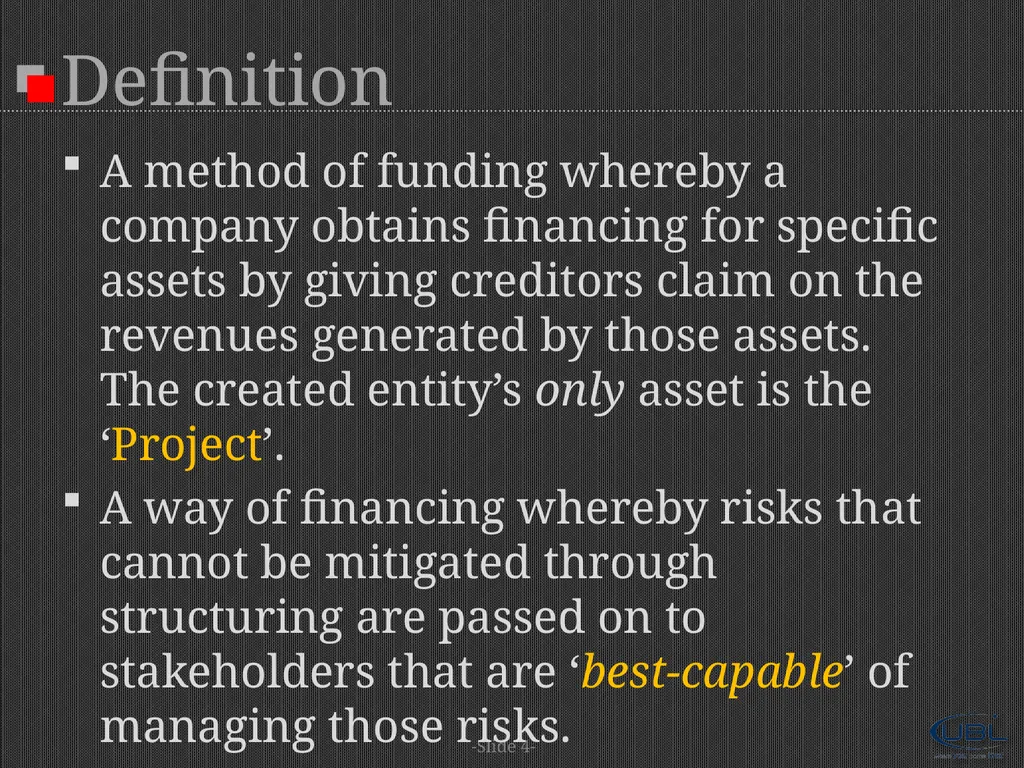 A Project Financier's Standpoint |Risk Assessment - slide 4 of 18
