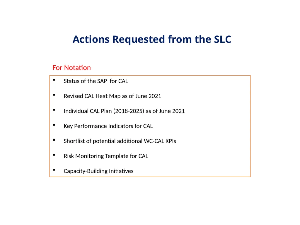 Progress Report of the Working Committee on - slide 11 of 11