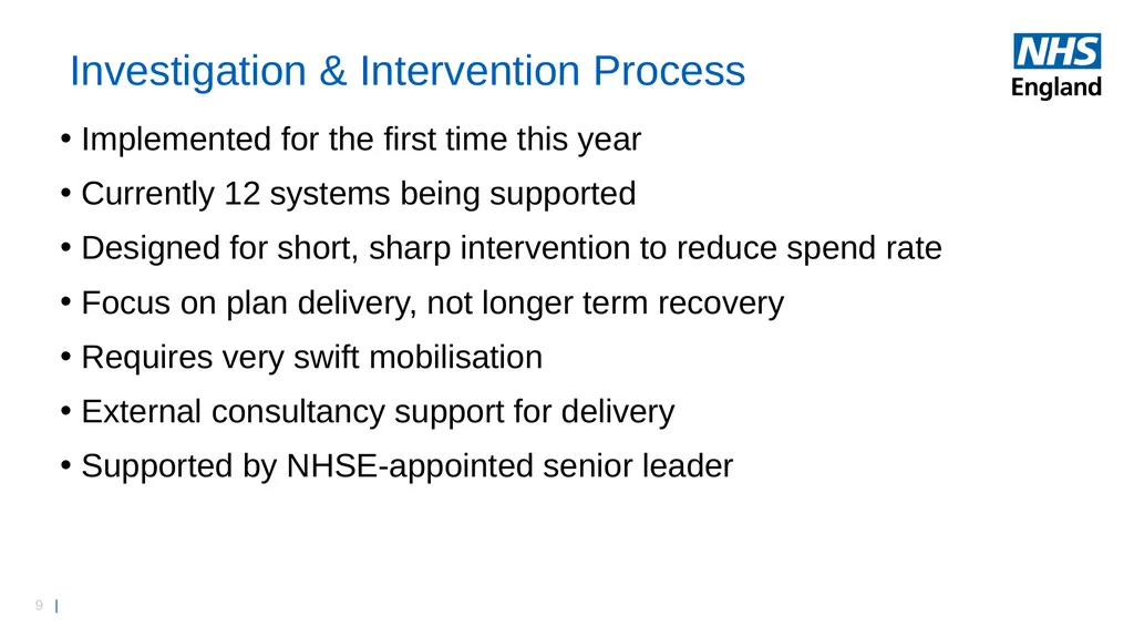 HFMA South West Conference National Finance Update - slide 9 of 15