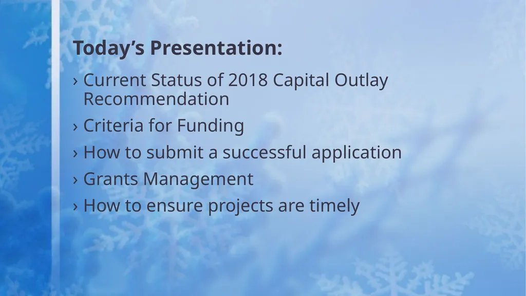 Capital Outlay Presented by: Rebecca Martinez, - slide 2 of 31