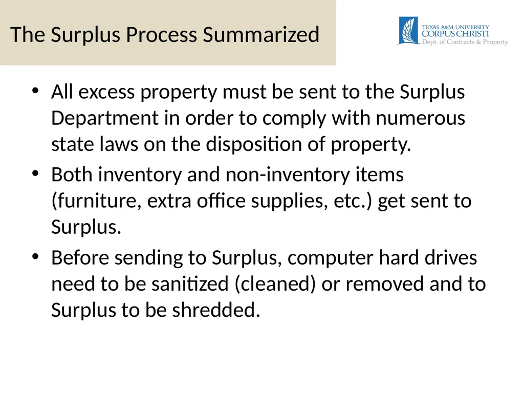 DEPARTMENTAL INVENTORY Training Presented by: - slide 10 of 19