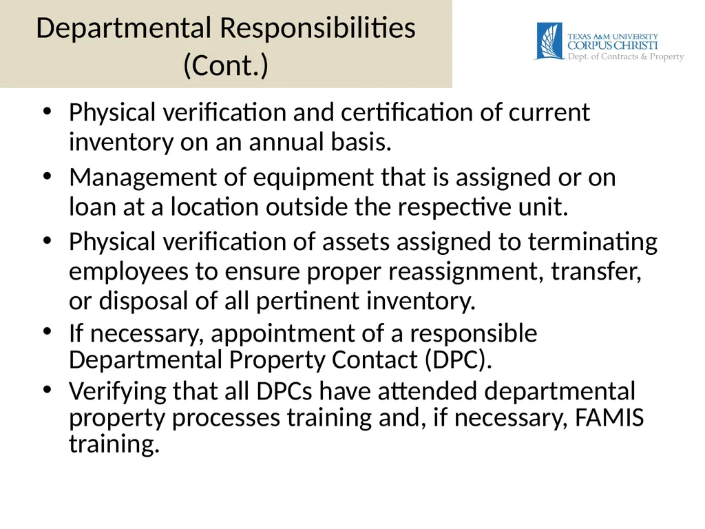 DEPARTMENTAL INVENTORY Training Presented by: - slide 14 of 19