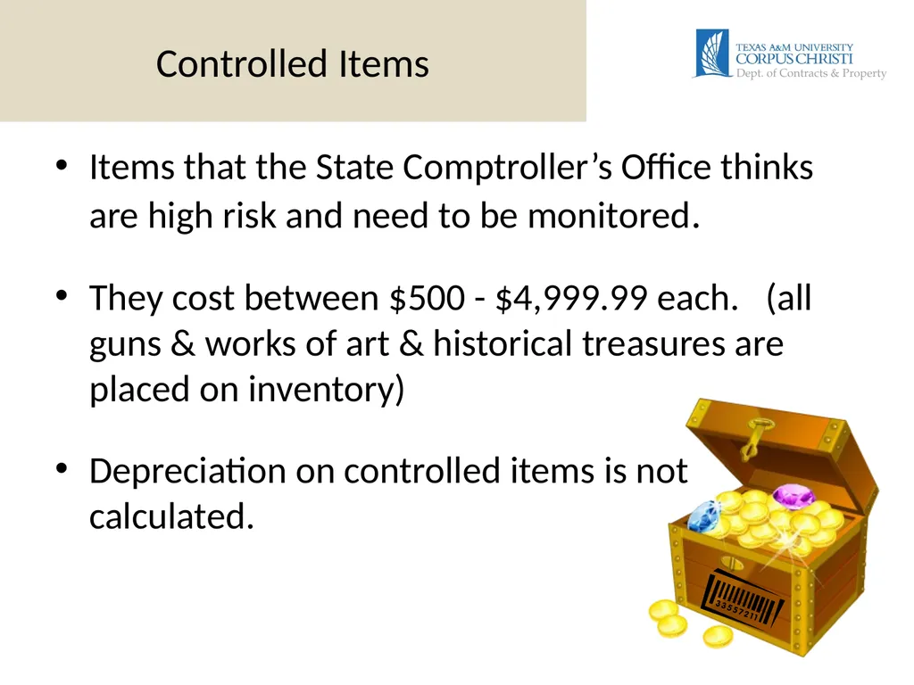 DEPARTMENTAL INVENTORY Training Presented by: - slide 7 of 19